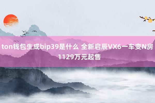 ton钱包生成bip39是什么 全新启辰VX6一车变N房  1129万元起售